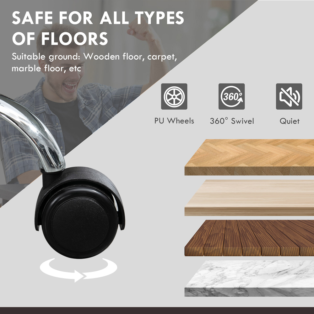 Portland Black PU Leather Massage High Back Recliner Office Chair Image 6