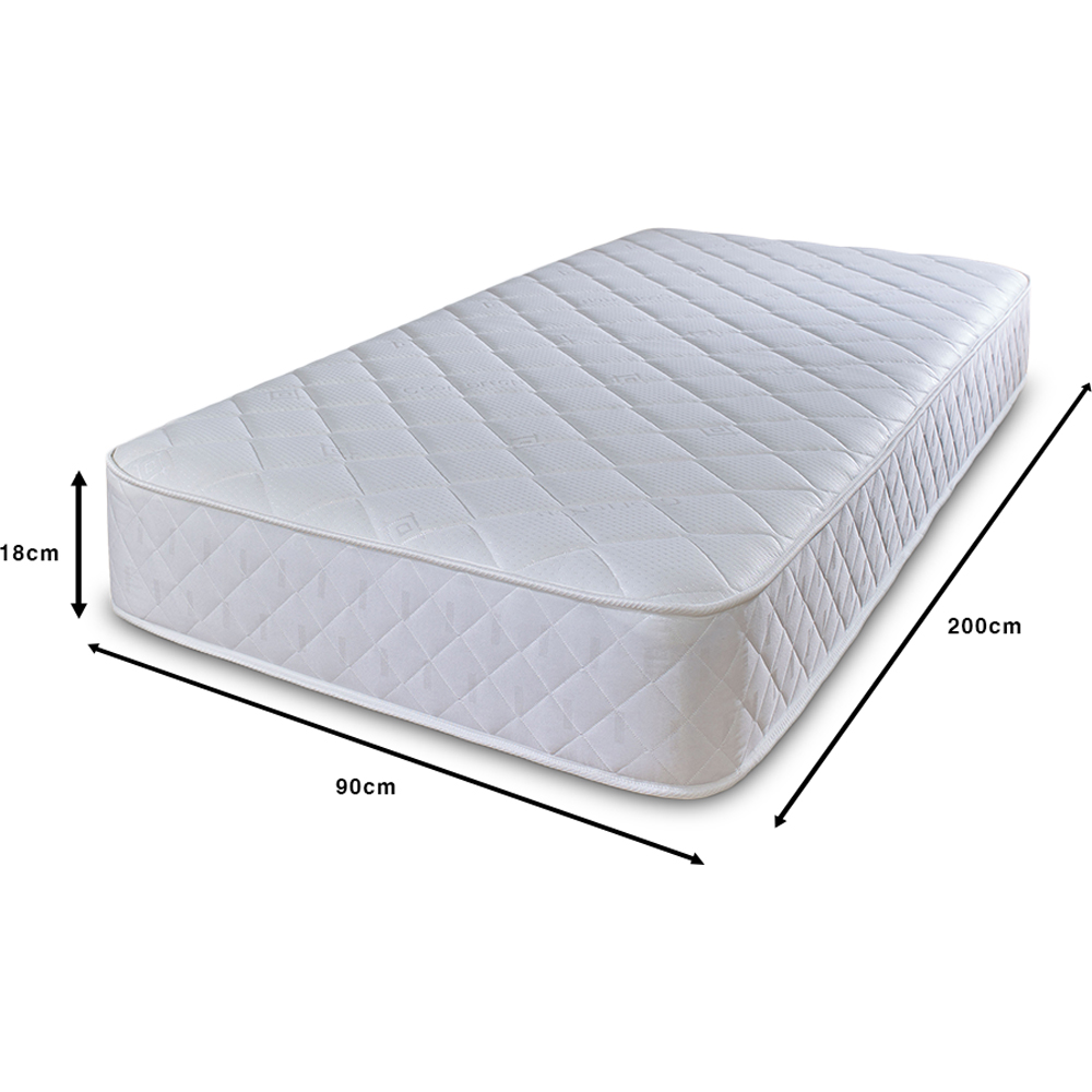Extreme Comfort Cooltouch European Single Diamond White Foam Free Open Coil Spring Mattress Image 4