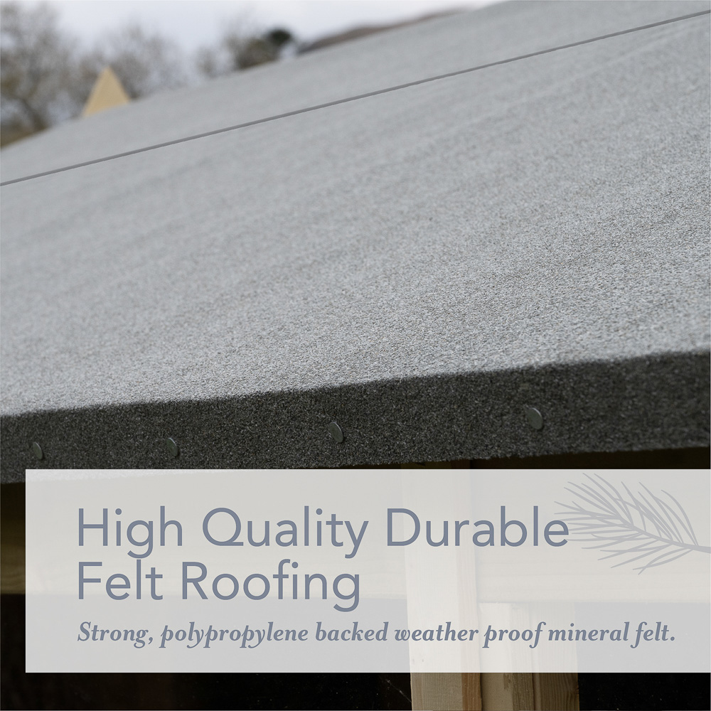 Forest Garden Beckwood 10 x 8ft Double Door 4 Windows Shiplap Reverse Apex Shed Image 6