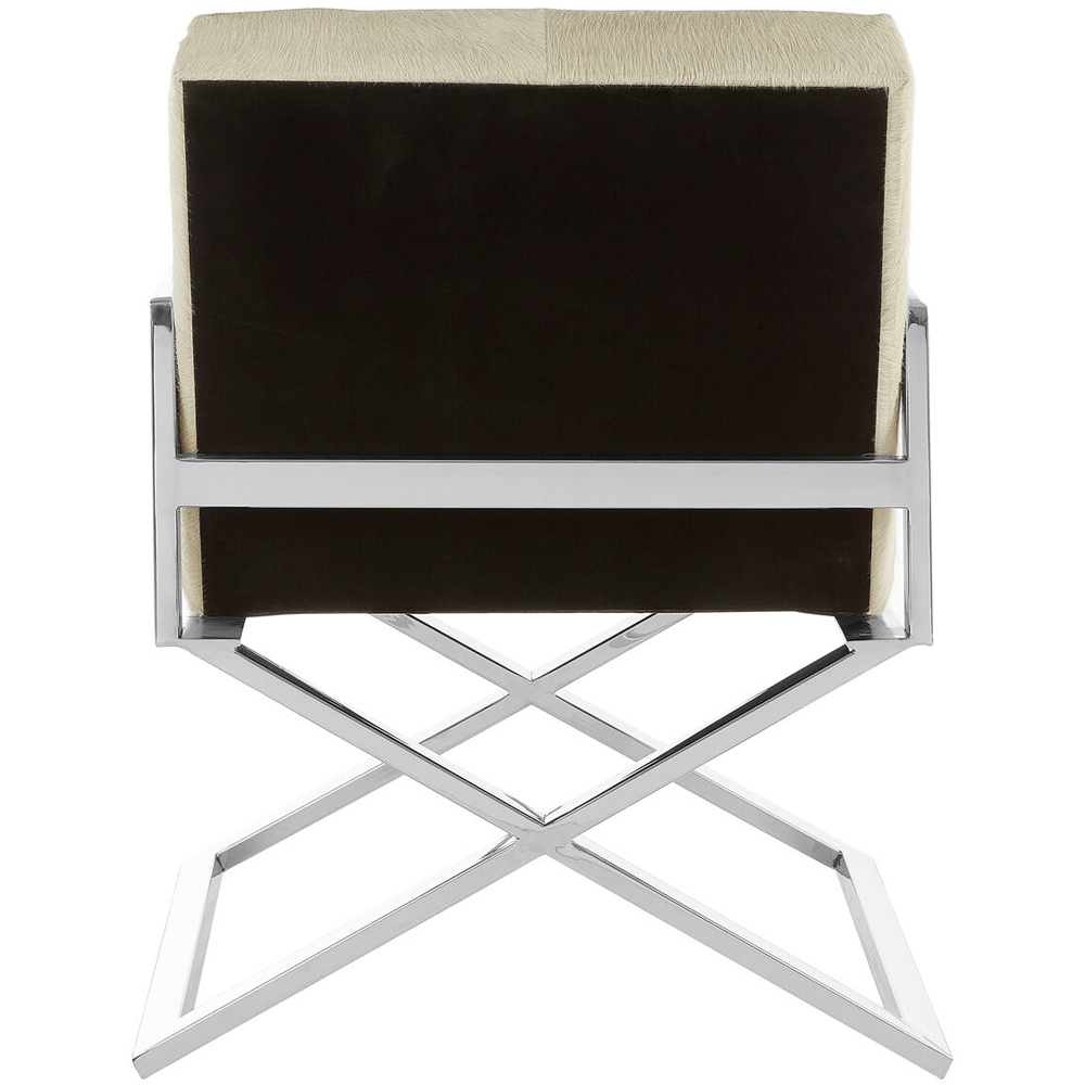 Premier Housewares Kensington Townhouse Genuine Grey Leather Chair Image 3