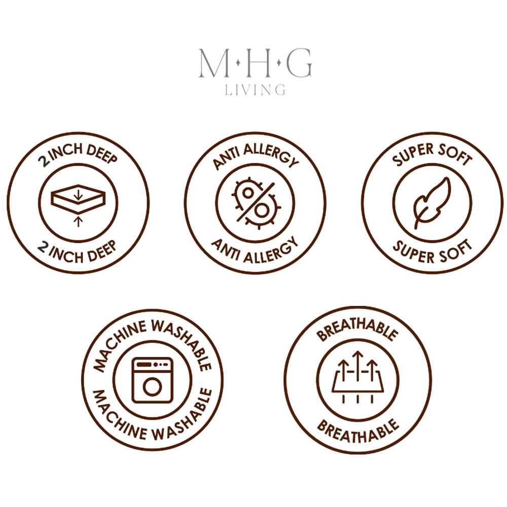 MHG Living Double Quilted Mattress Topper Image 8