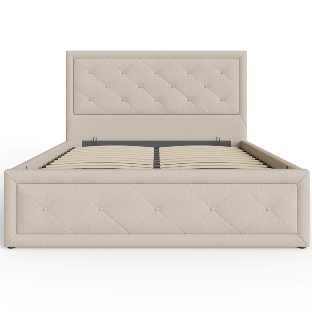 GFW Hollywood Double Natural Ottoman Bed Image 3