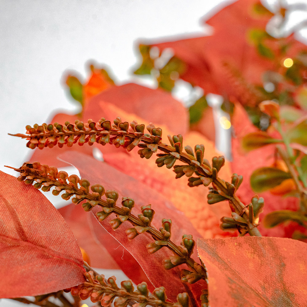 Norfolk Copper Leaf 75 Warm White LED Christmas Wreath with Berries 66cm Image 6