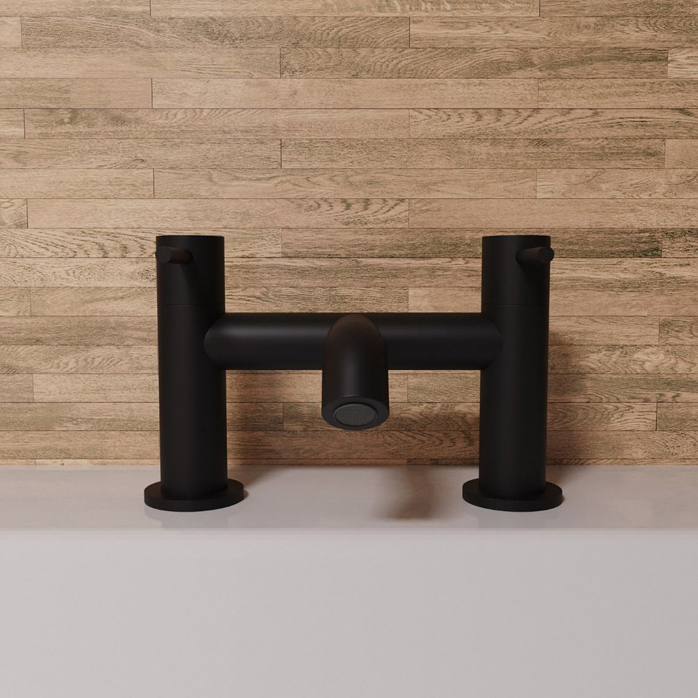 Nes Home Alice Modern Matte Black Designer Bath Filler Tap Image 3