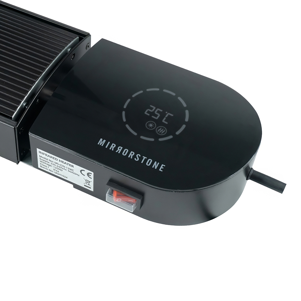 Mirrorstone Ionis Black WiFi Remote Controllable Infrared Bar Heater 3000W Image 6