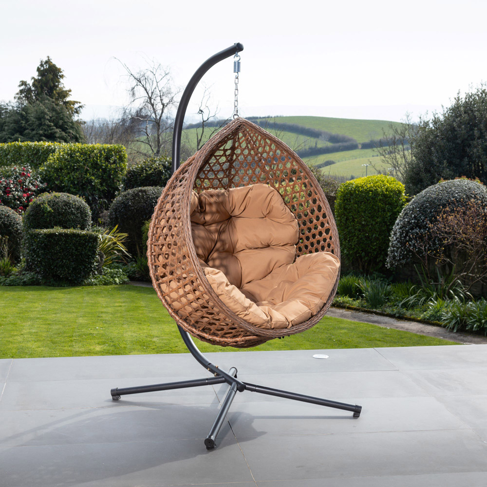 Artemis Brown Bradshaw Swing Egg Pod Chair Image 2