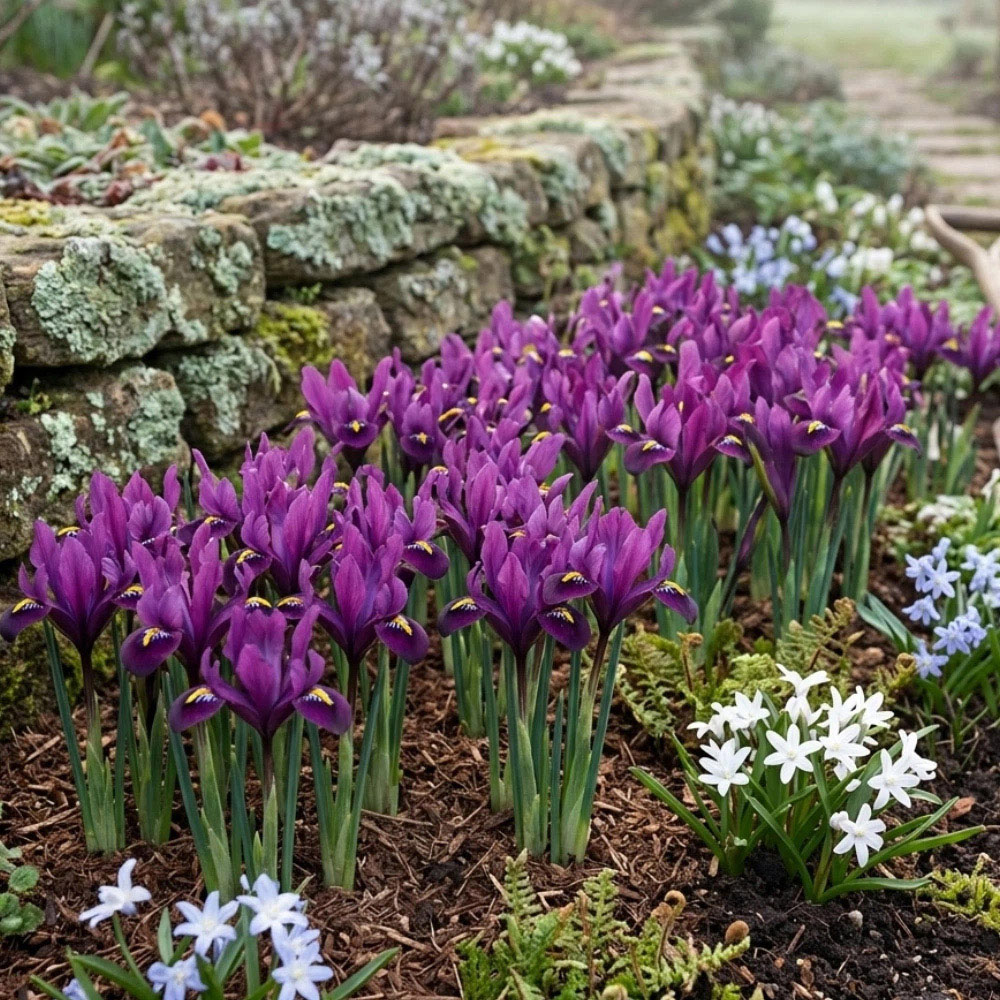 Thompson and Morgan Iris Reticulata Purple Hill Autumn Planting Bulb 40 Pack Image 2