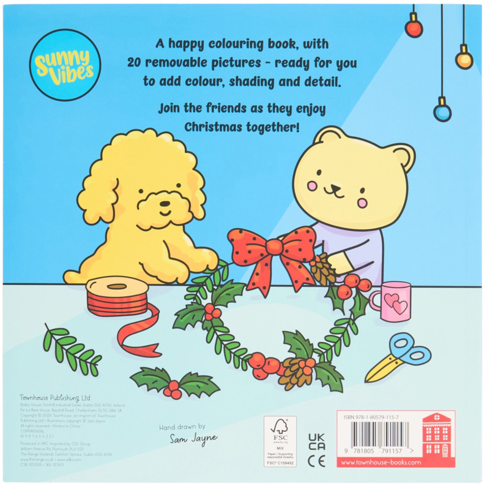 Sunny Vibes Cosy Christmas Colouring Book Image 2