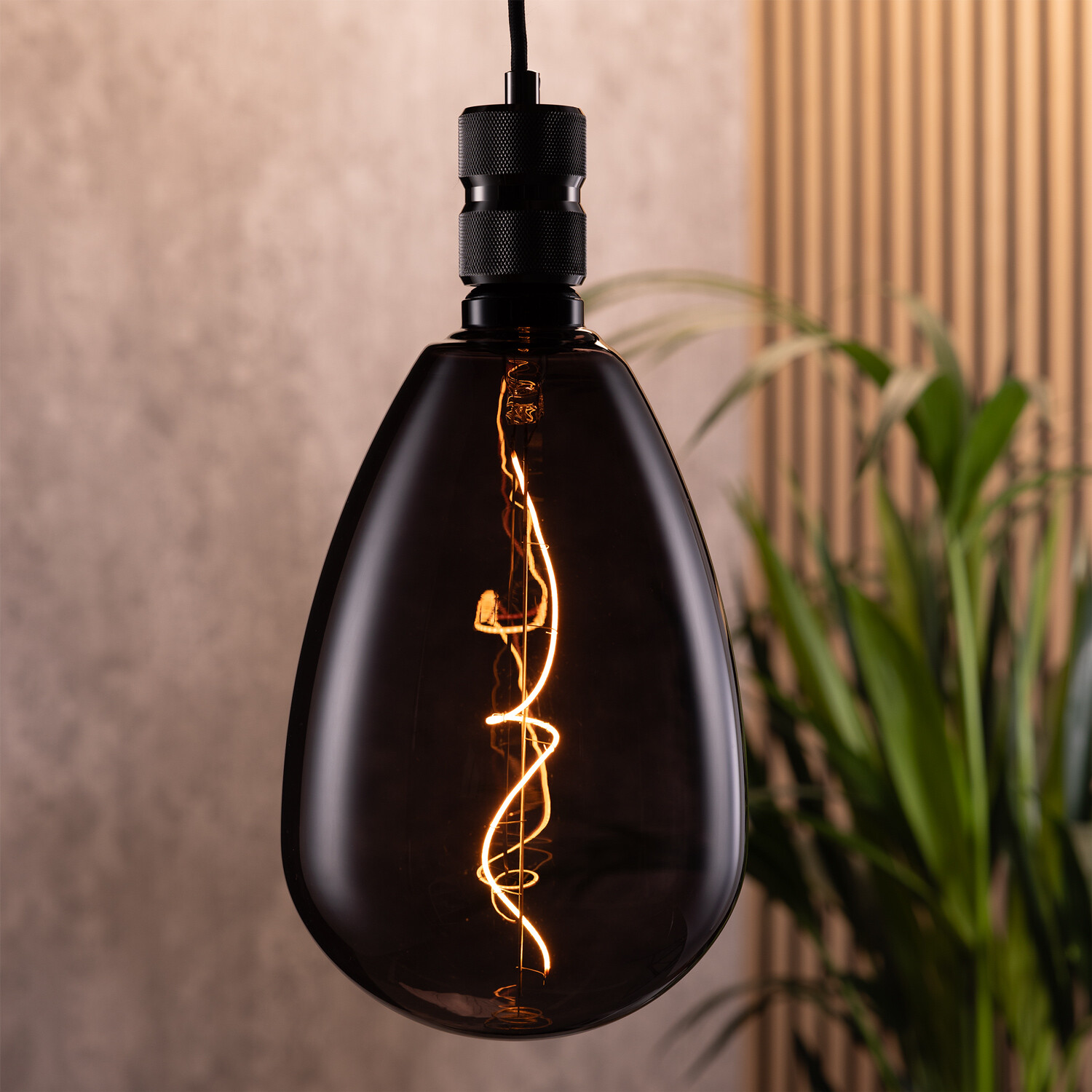 TCP Black Decorative Filament 50L E27 Bulb Warm White Image 2