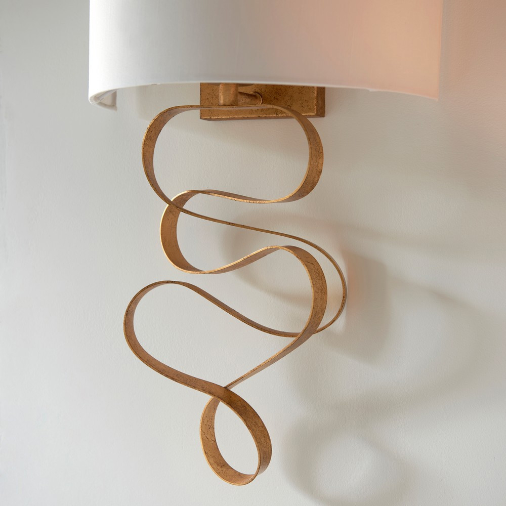 Merano Sanremo Gold and Ivory Wall Lamp Image 4