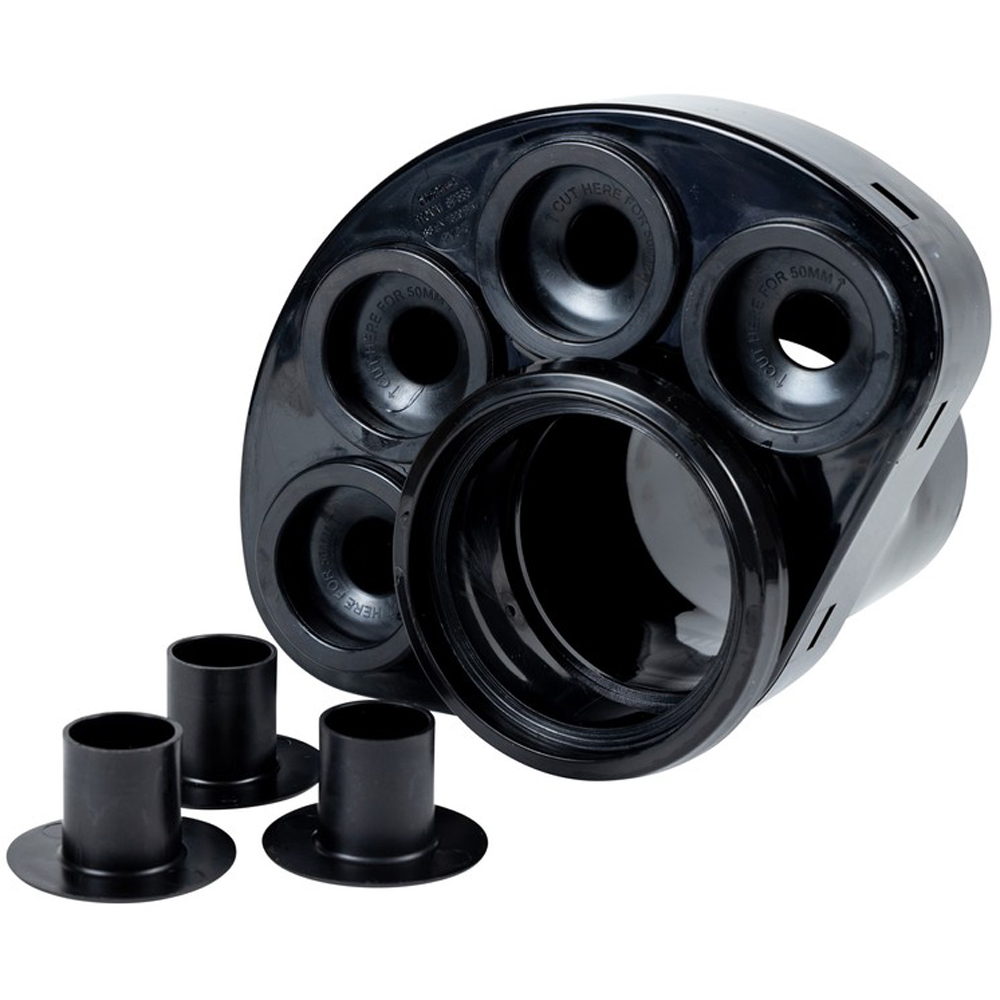 FloPlast Ring Seal Soil Manifold Black 110mm Image 5