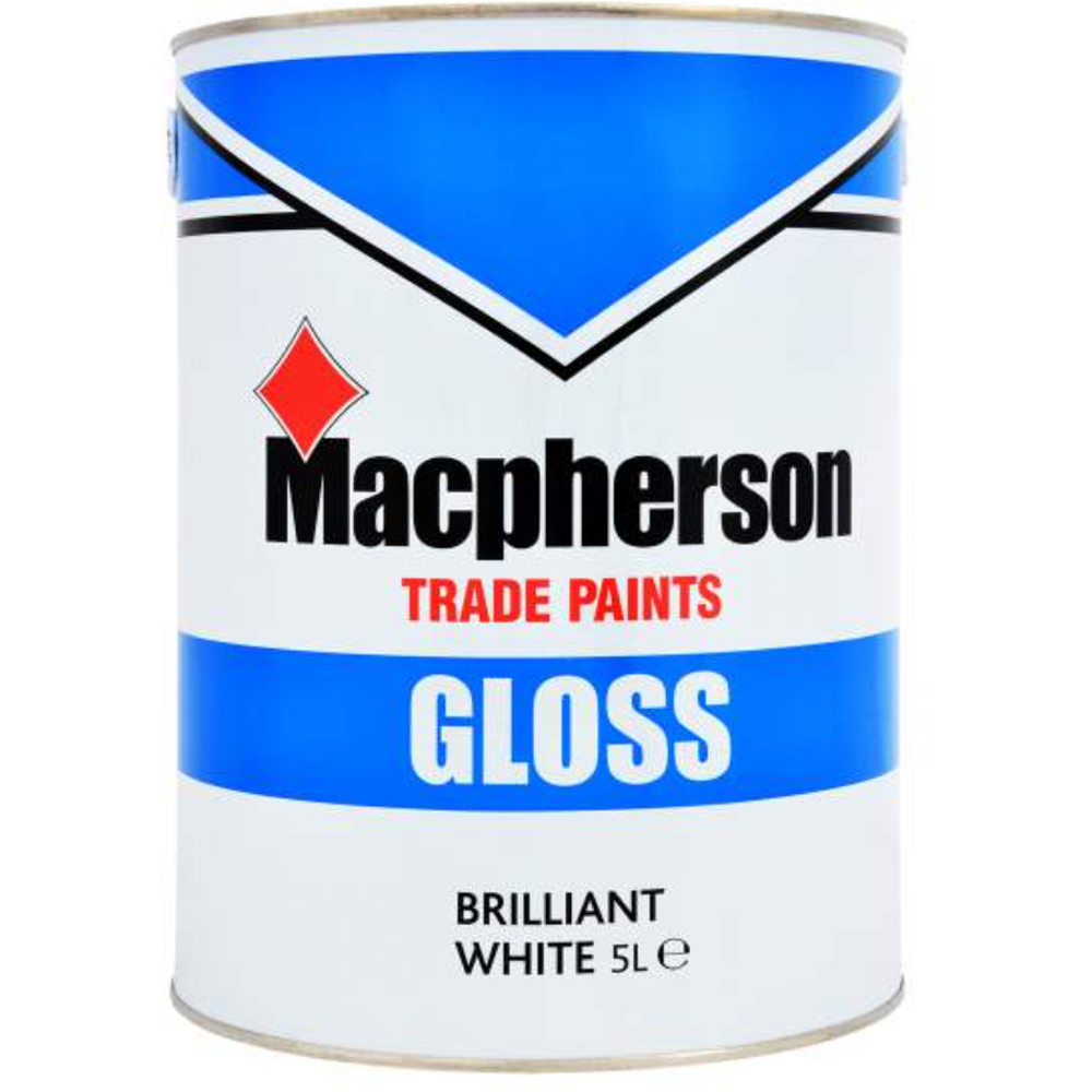 Macpherson White Gloss Paint 5L Image 2