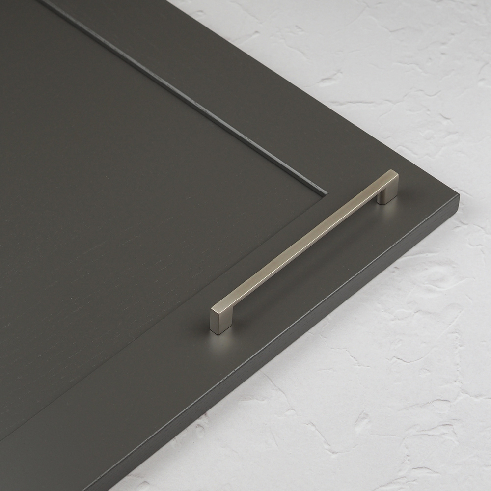 Handle & Home Matt Nickel Square D Handle 160mm Image 2