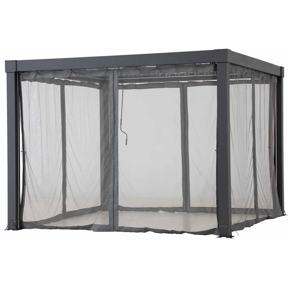 Sunjoy 3 x 3m Accessory Netting Louvered Pergola (Gazebo Not Include) Image 2