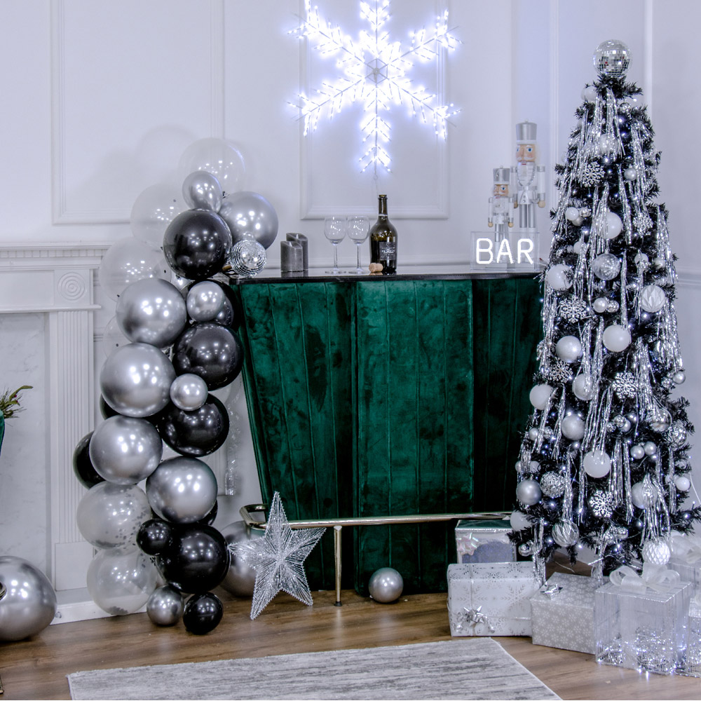 The Christmas Workshop Black Slim Line Christmas Tree 6ft Image 3