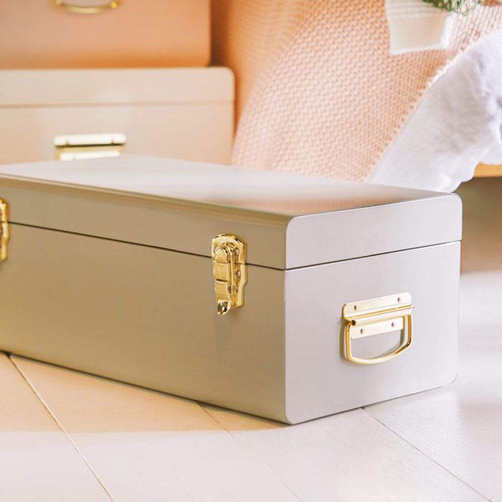 VonHaus Metal Storage Trunk Set of 3 Image 6