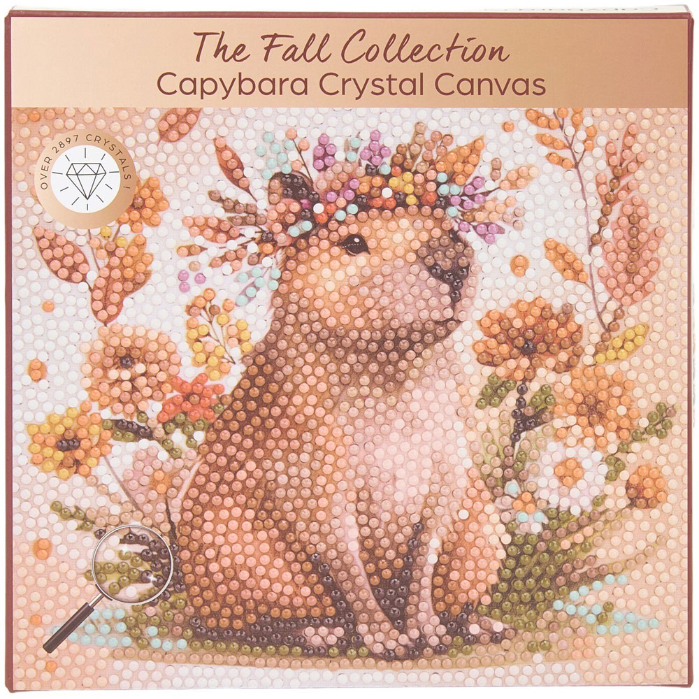 Floral or Pumpkin Capybara Crystal Canvas Kit Image 2