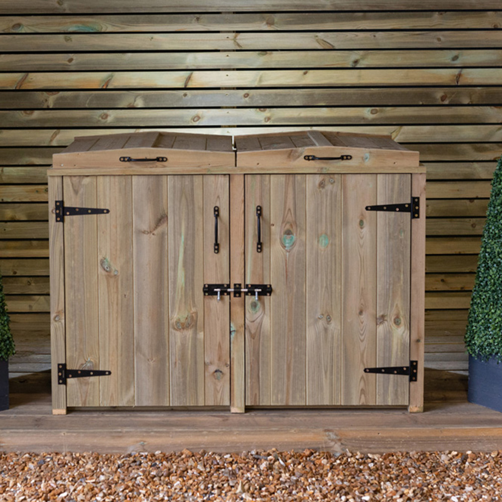 The Garden Village Paythorne Double Dustbin Storage Image 6