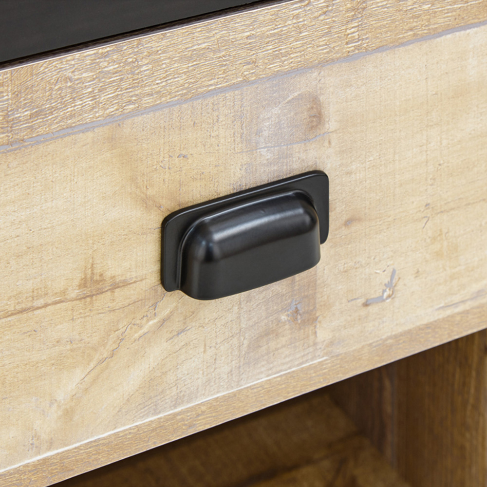 GFW Boston Single Drawer Oak Lamp Table Image 7