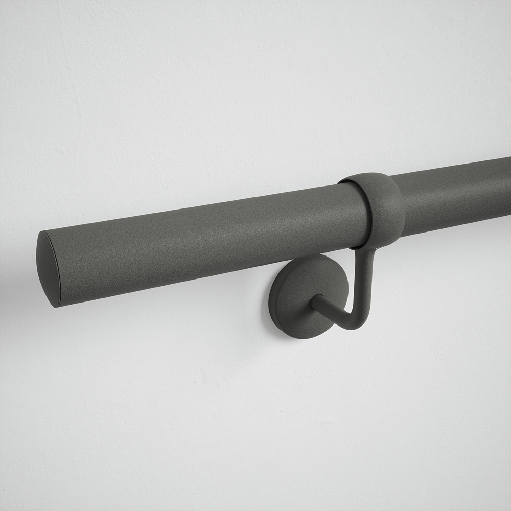 Forgeworks Textured Grey Stair Hand Rail Kit 1.2m Image 5