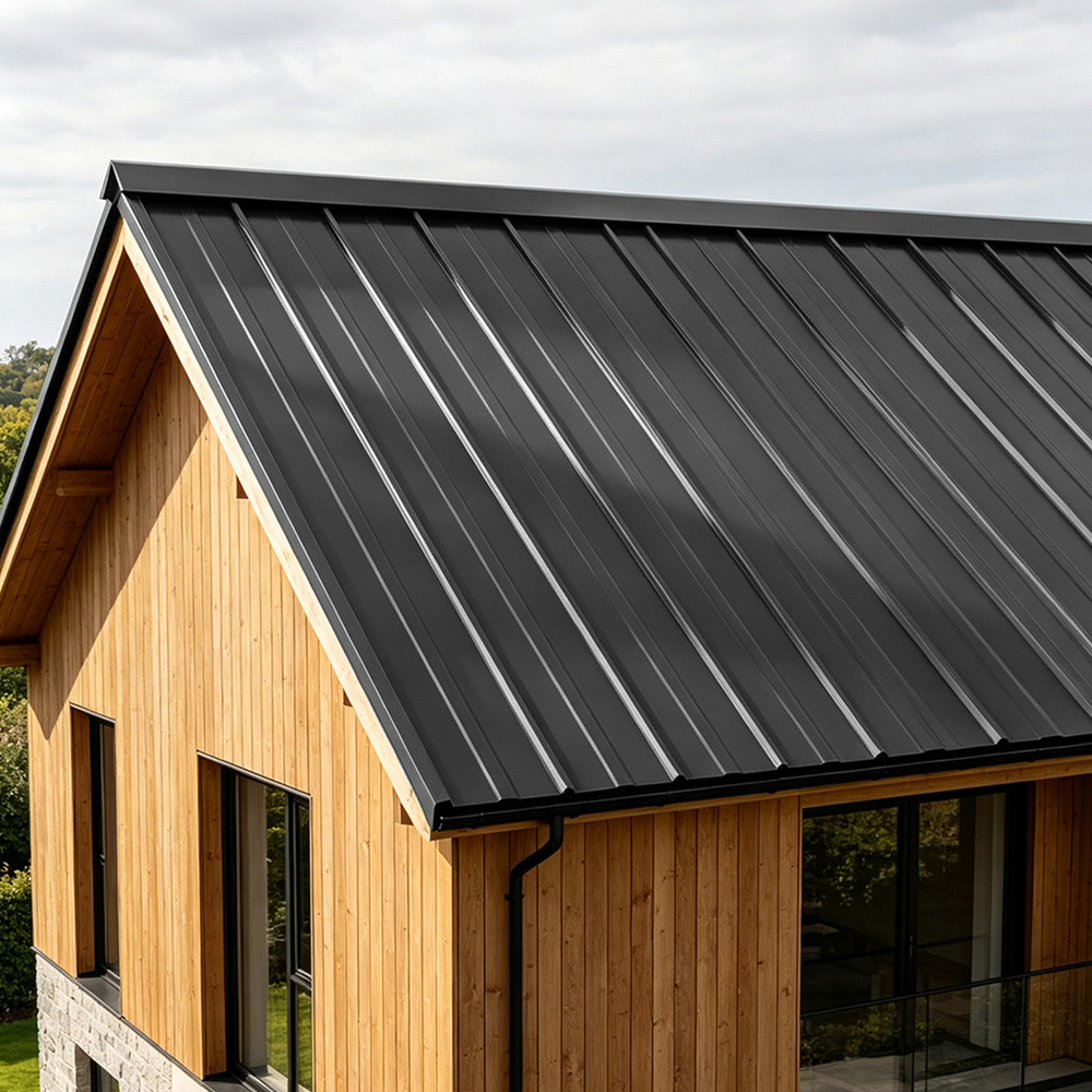 Living and Home 120 x 57cm Grey Galvanised Steel Roofing Sheet 12 Pack Image 2