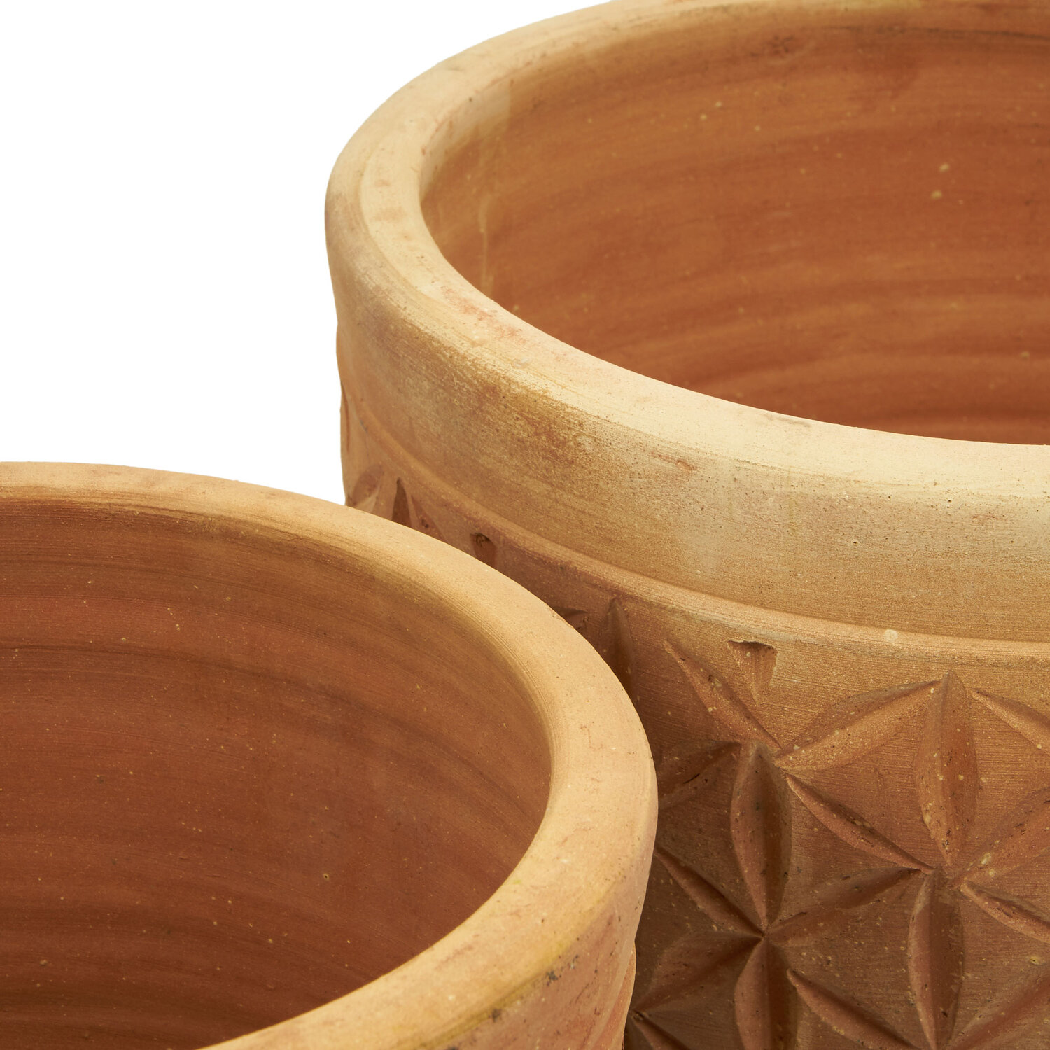 Set of 2 Terracotta Cylinder Pots Image 2
