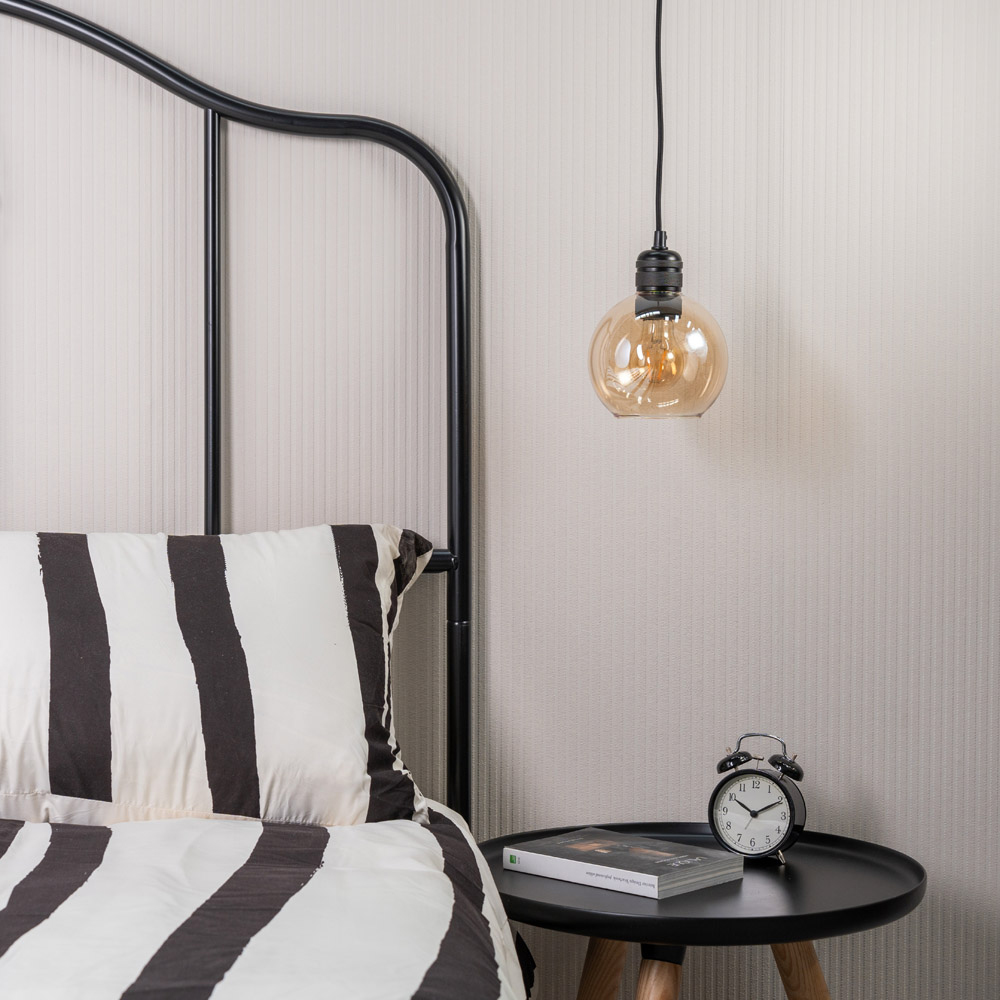 ValueLights Bellamy Amber Glass Lamp Shade Small Image 3