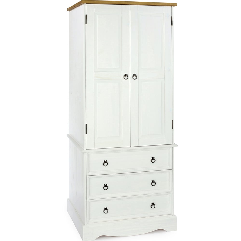 Core Products Corona 2 Door 3 Drawer White Wardrobe Image 6