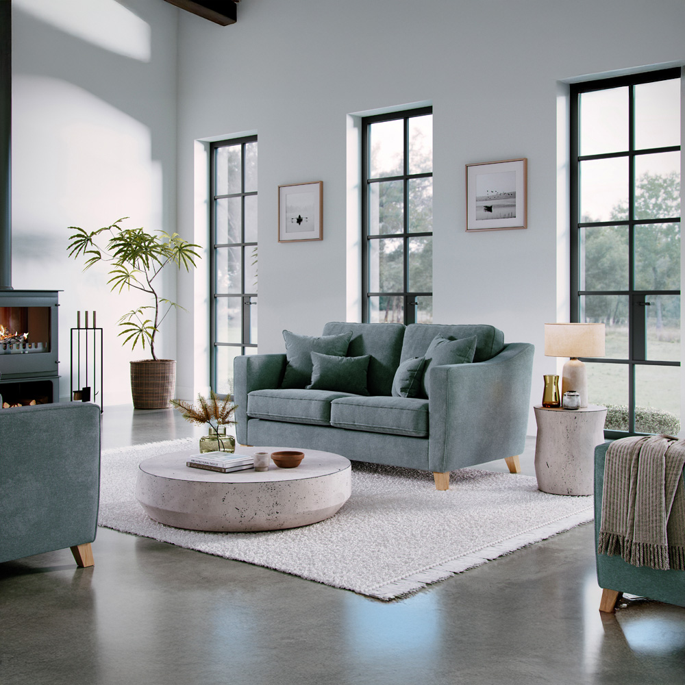 Marlon 2 Seater Small City Denim Sofa Image 3