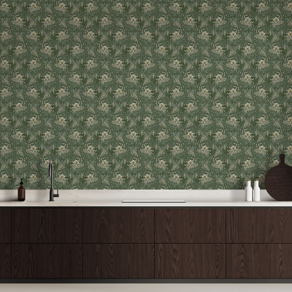 Galerie Llewelyn-Bowen Off The Wall Floral Green Wallpaper Image 2