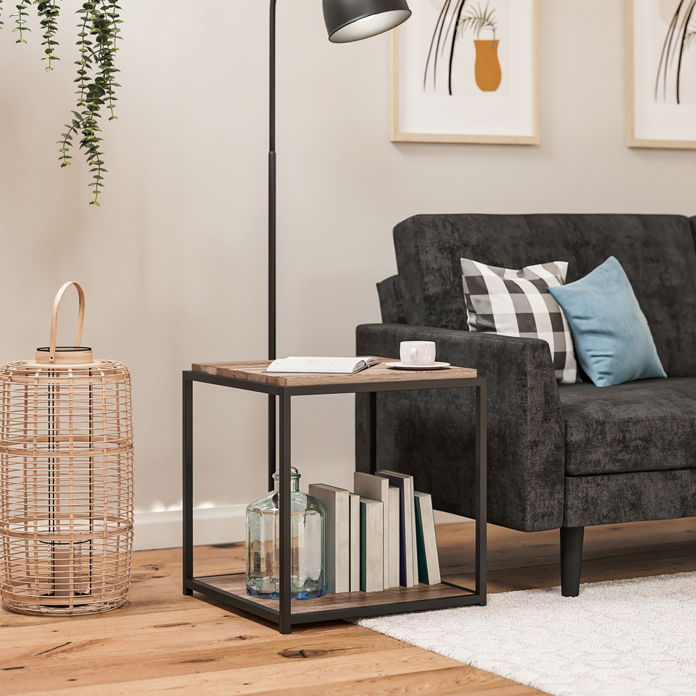 Dorel Quincy Weathered Oak End Table Image 6
