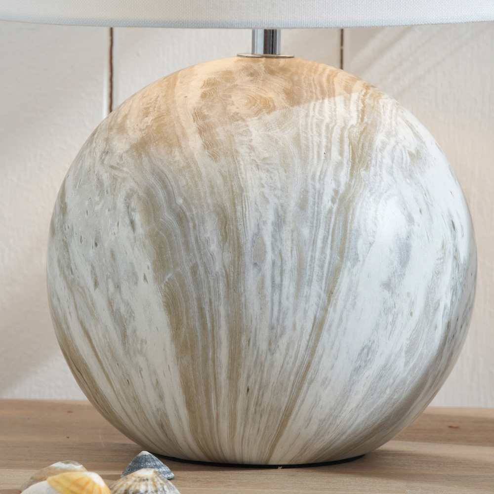 Pacific Lifestyle Viejo Grey Stone Effect Ceramic Table Lamp Image 3