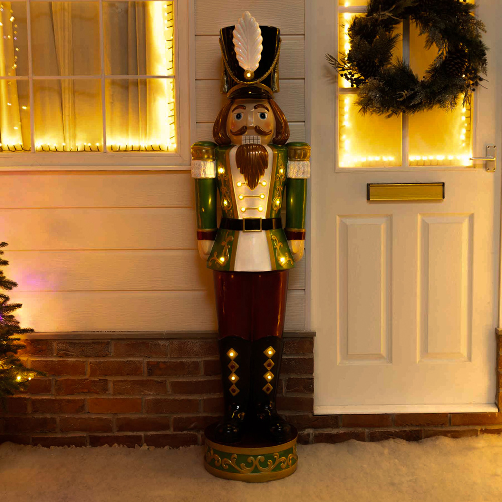 The Christmas Centre Red White and Green LED Lights Traditional Nutcracker Soldier 5.5ft Image 7