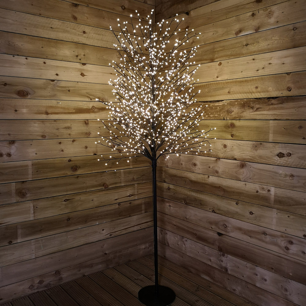 Samuel Alexander 1300 Warm White LED Black Micro Dot Blossom Tree 7ft Image 8