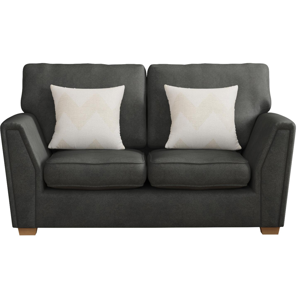 Wendleberry 2 Seater Steel Plush Velvet Fixed Back Sofa Image 2