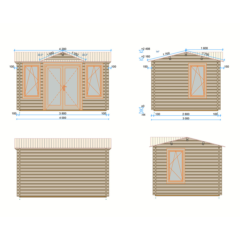 Shire Clockhouse 10 x 12ft Double Door Log Cabin Image 9