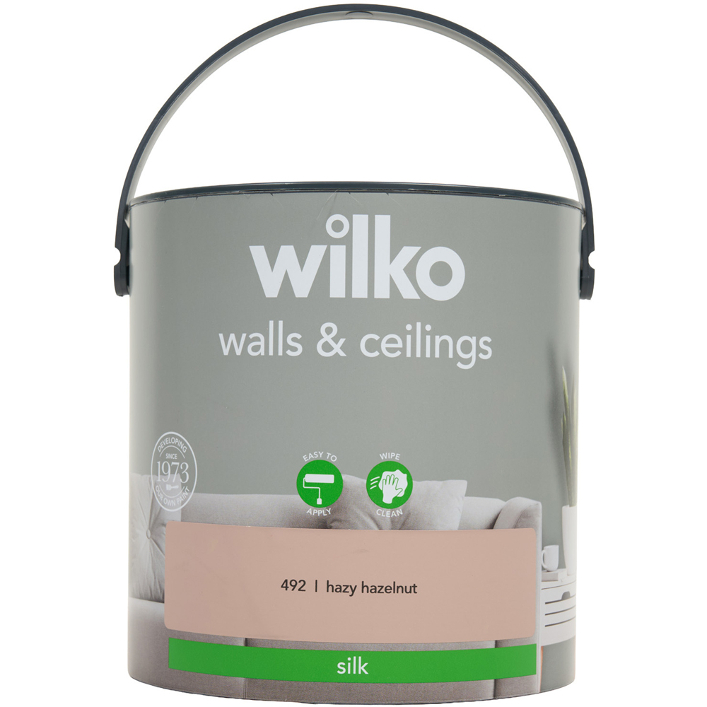 wilko Walls and Ceilings Silk Emulsion Paint Hazy Hazelnut Image 4