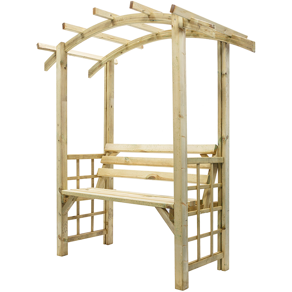 Shire Romana 2 Seater 4 x 2ft Pressure Treated Arbour Image 3