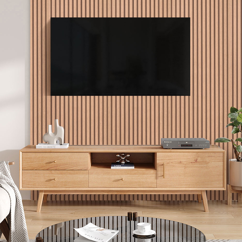 Living and Home 3D Wood Effect Orange Self Adhesive Textured PVC Wallpaper Image 3