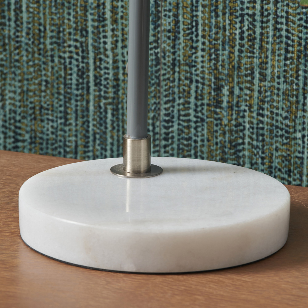 Pacific Lifestyle Theia Grey and Satin Nickel Table Lamp Image 3