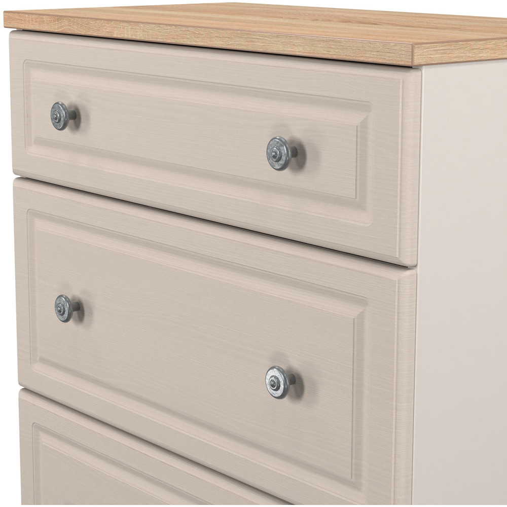 Crowndale Norfolk 3 Drawer Kashmir Ash and Bardolino Oak Deep Chest of Drawers Ready Assembled Image 6