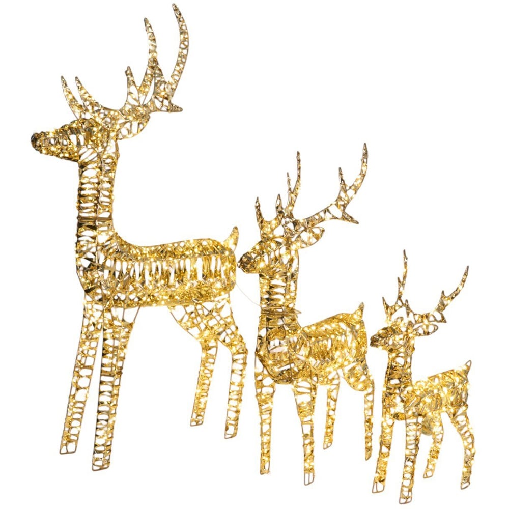 LED Reindeer Family - Gold Image 3