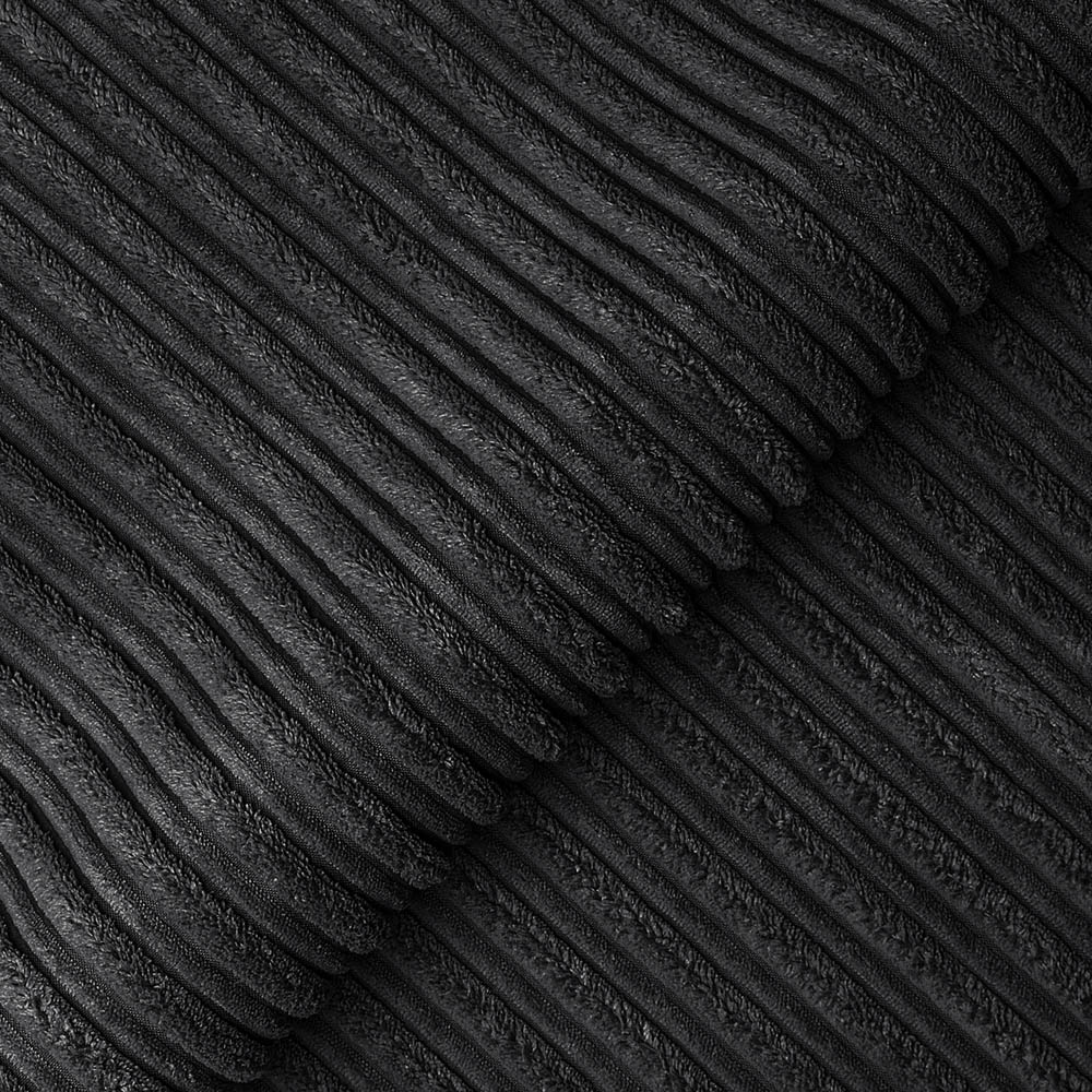 Luxor 5 Seater Black Jumbo Cord Scatter Back L Shaped Corner Sofa Set Image 5