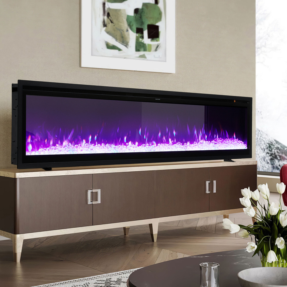 Living and Home Black Electric Fireplace 42 inch Image 8