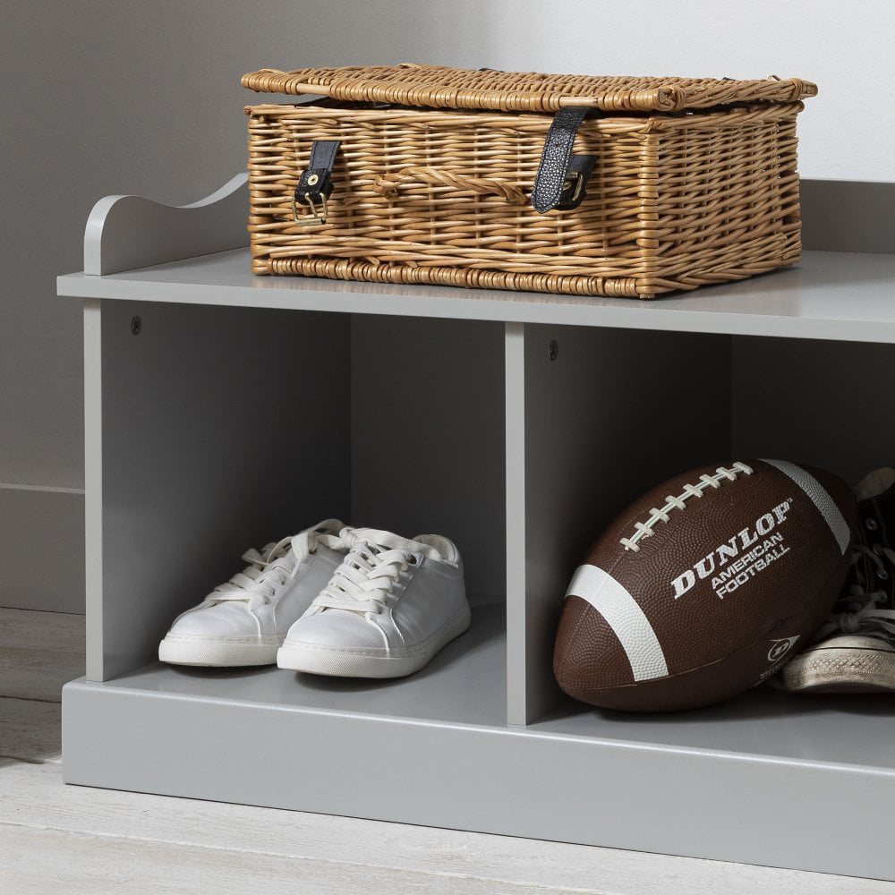 Noa and Nani Stockholm 3 Shelf Silk Grey Cube Storage Bench Image 3