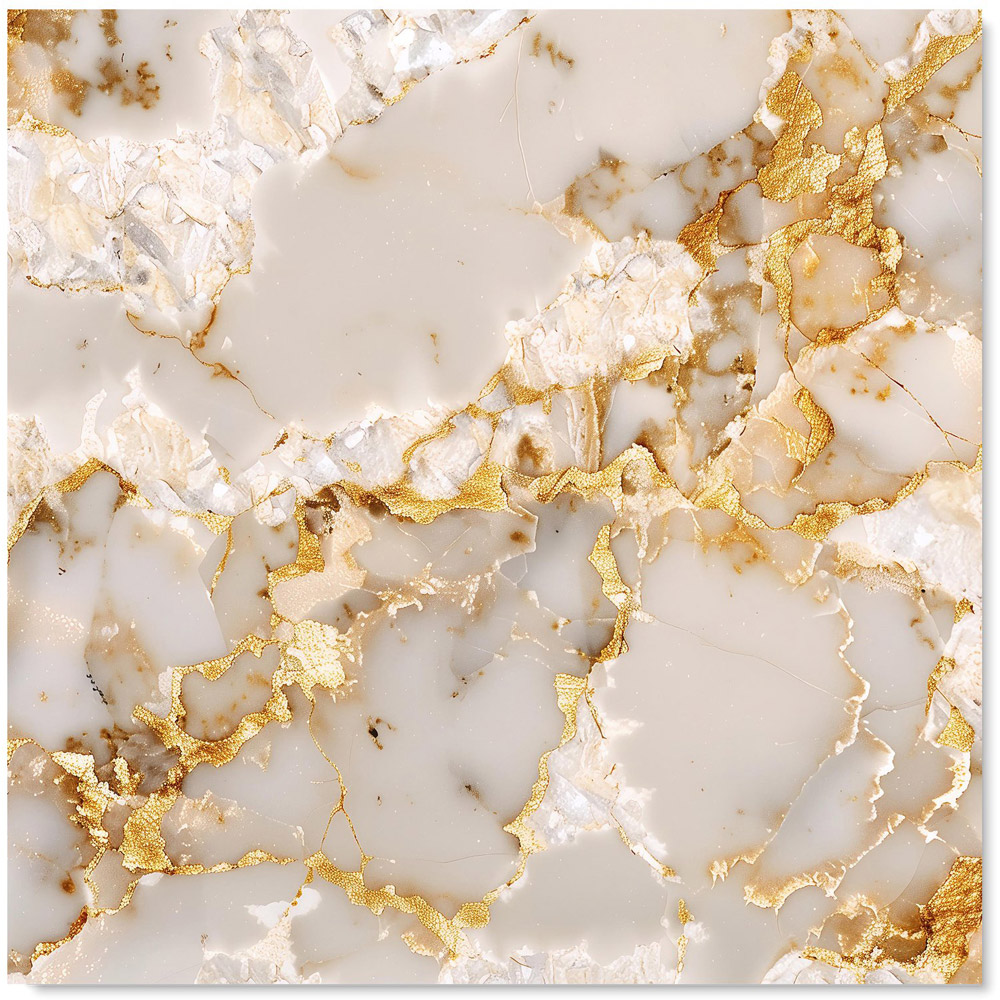 Warren Reed Designer Gold And White Quartz Effect Glass Kitchen Splashback 75 x 70cm Image 2