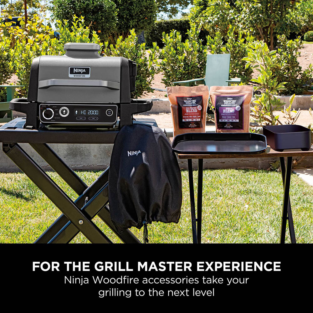Ninja Woodfire Black Electric BBQ Grill Combo with Crisper Basket Image 5