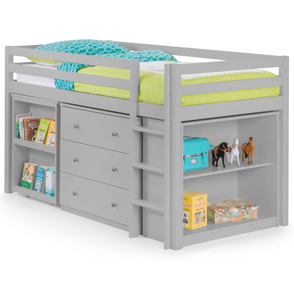 Julian Bowen Roxy Single Dove Grey Mid Sleeper Workstation Image 2