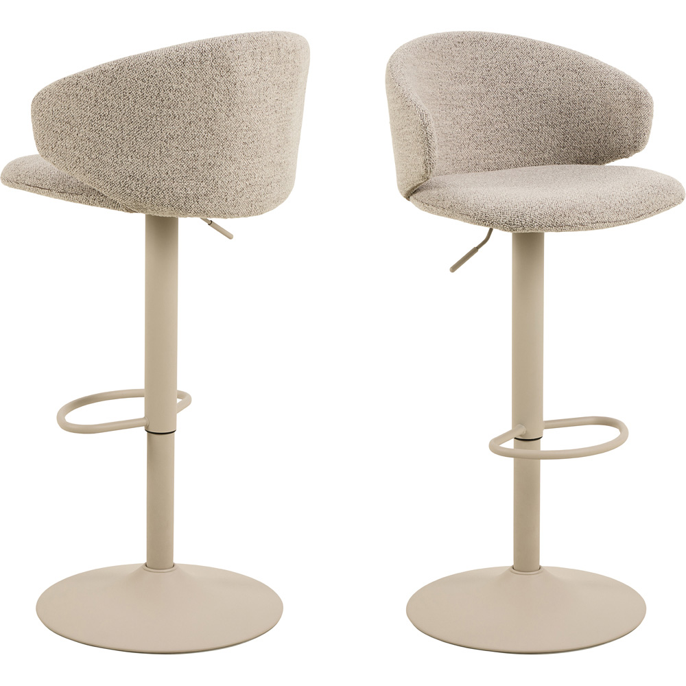 Florence Ella Beige Swivel Bar Stool Set of 2 Image 2
