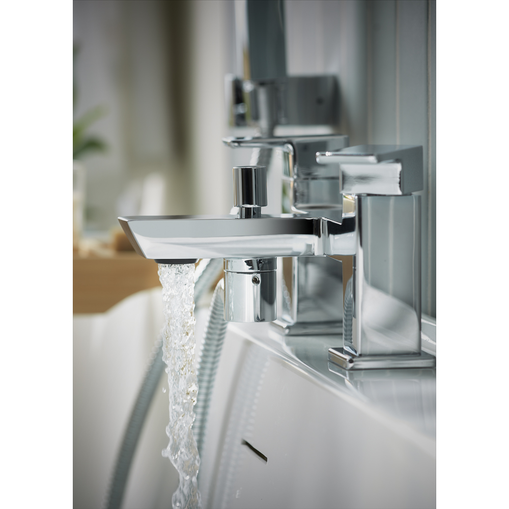Bristan Cobalt Chrome Bath Shower Mixer Tap with Handset Image 5